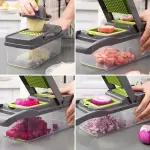 16 in 1 Multifunctional Vegetable Chopper Handle Food Grate Vegetable Slicer