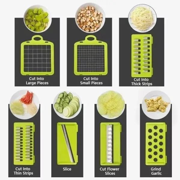 16 in 1 Multifunctional Vegetable Chopper Handle Food Grate Vegetable Slicer