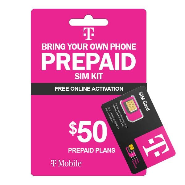 T Mobile Prepaid $50 Plan Sim Starter Kit