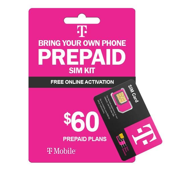 T Mobile Prepaid $60 Plan Sim Starter Kit